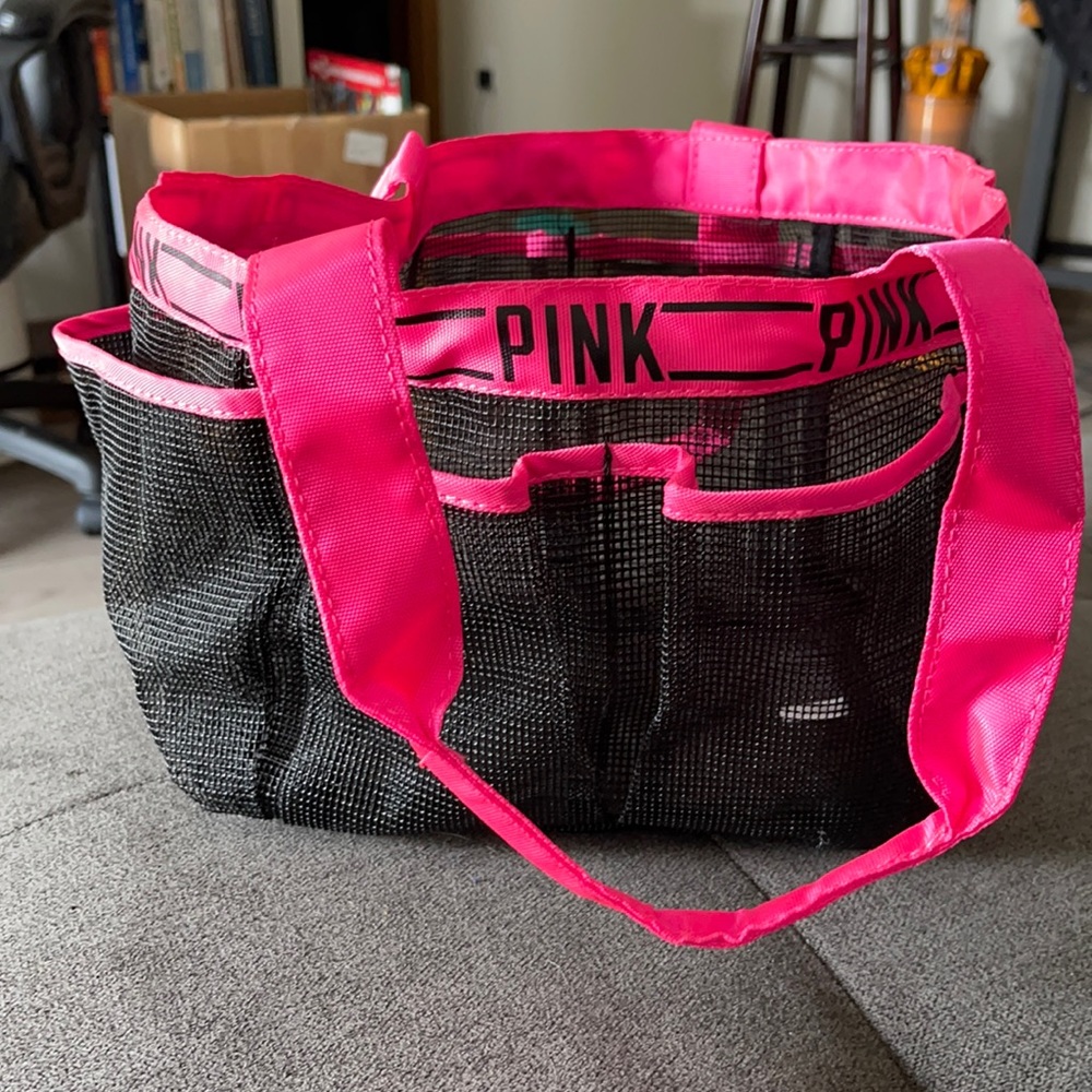 Pink Mesh Shower Caddy